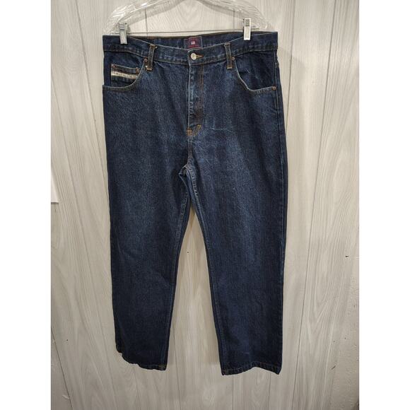U.S. Polo Assn. Men's Blue Dark Wash Pockets Denim Straight Leg Jeans Size 36x32 - Picture 1 of 8